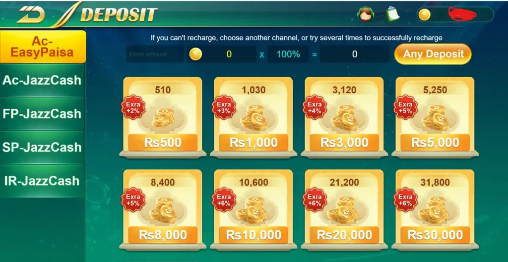 3 Patti Gold APK deposit options and bonus offers for Android users