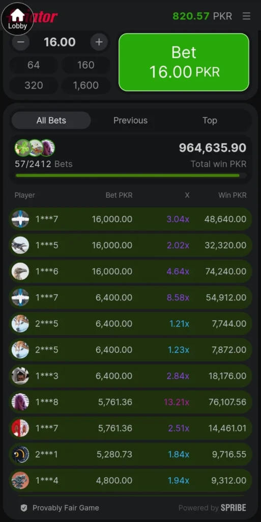 Aviator APK winners list and earning results overview