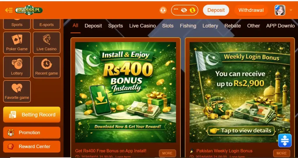 BET888 Game promotions, welcome bonus, and reward offers for players
