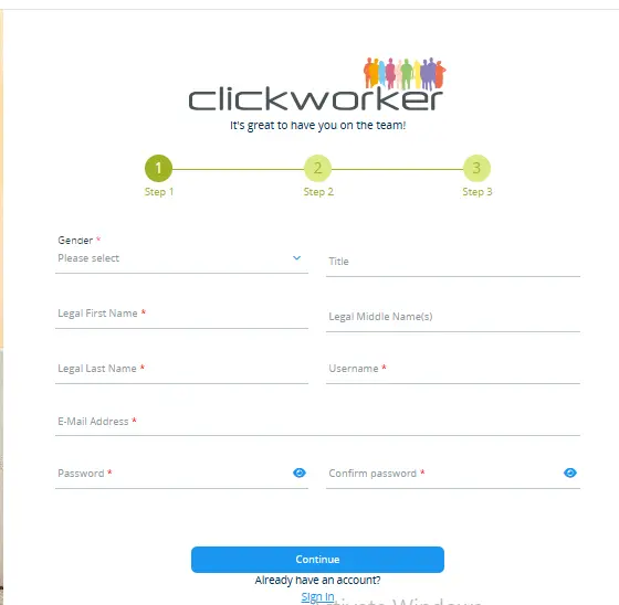 Clickworker signup and registration process guide for new users