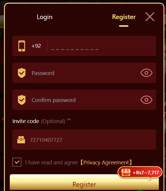 Dream17 APK registration and login screen for Android users in the latest 2026 version.