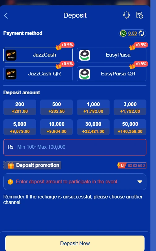 TC777 APK deposit options and payment methods
